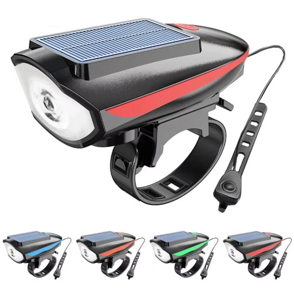 3 Modes Solar Bicycle Light Waterproof Night Riding Lamp LED Bike Front Lamp  Balance Bicycle