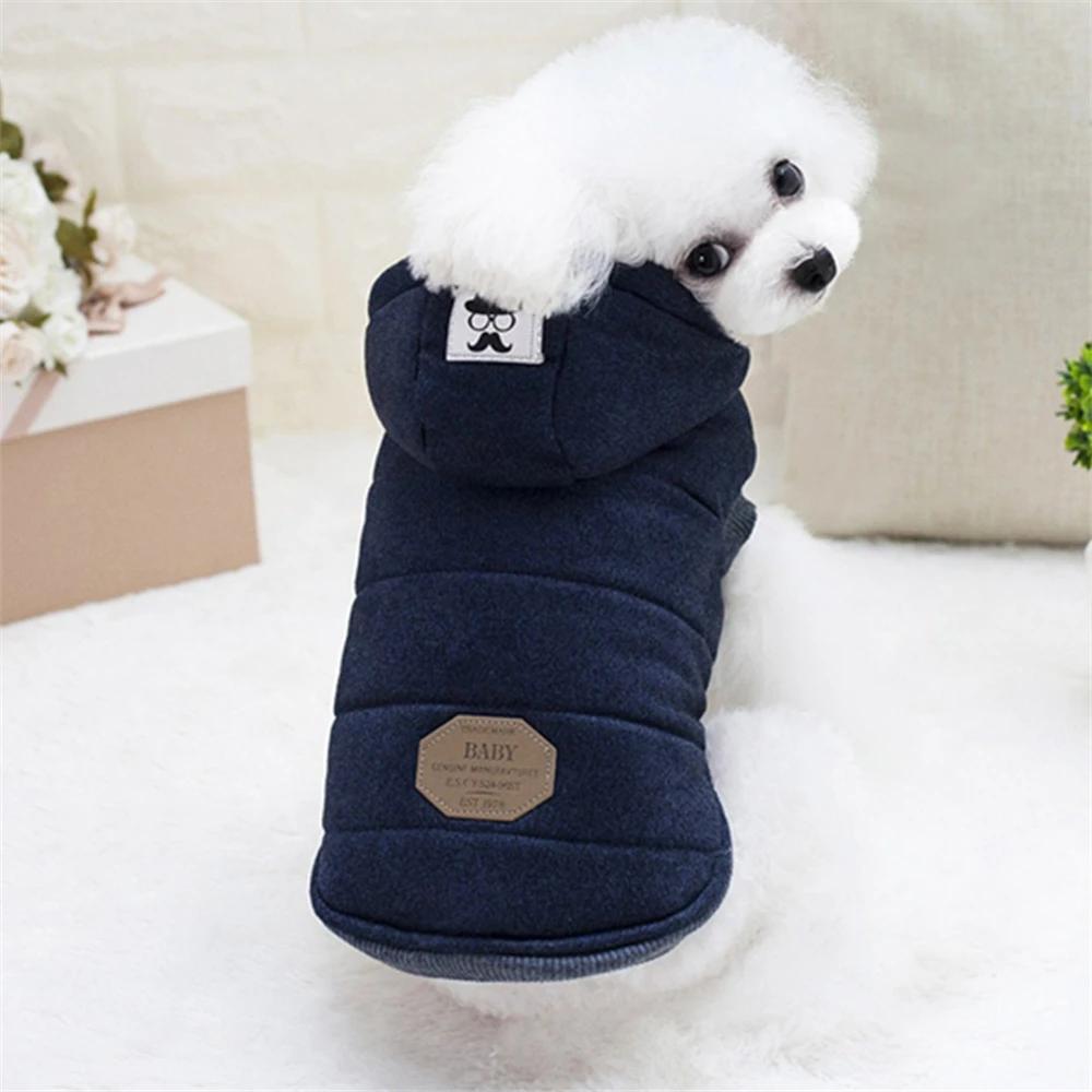 Pet Dog Clothes Winter Warm Hooded Jacket Coat for Small Dogs Cats Cozy Windproof Puppy Hoodie Costume Chihuahua Pug Outfits