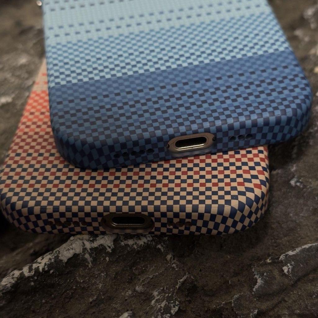 Compatible iPhone 17 Pro Max Sunset Moonrise Kevlar Magnetic Case, Full Coverage Anti-Fall Design.