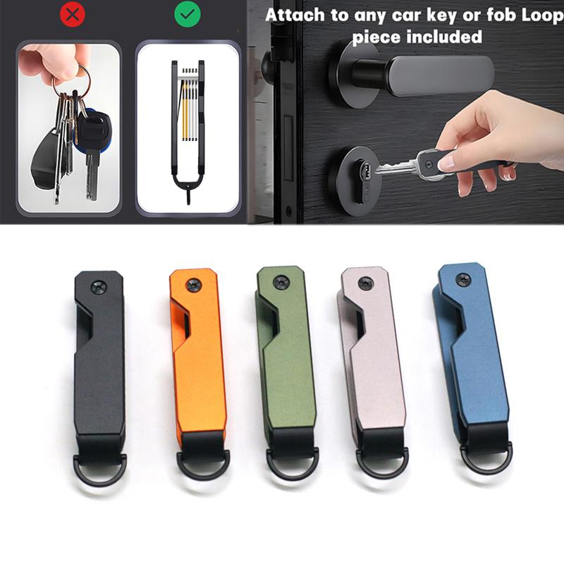 Herren Taschenschlüsselorganisator Kompakter Metallischer Schlüsselhalter Minimalistisch Innovatives Schlüsseletui Schlüsselanhänger Schlüsselhalter Sichert 2-10 Schlüssel