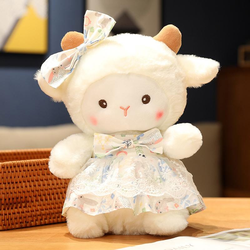 Internet Celebrity Lamb Doll Clothed Doll Plush Toy Girl Bed Sleeping Clutching Soothing Healing Doll