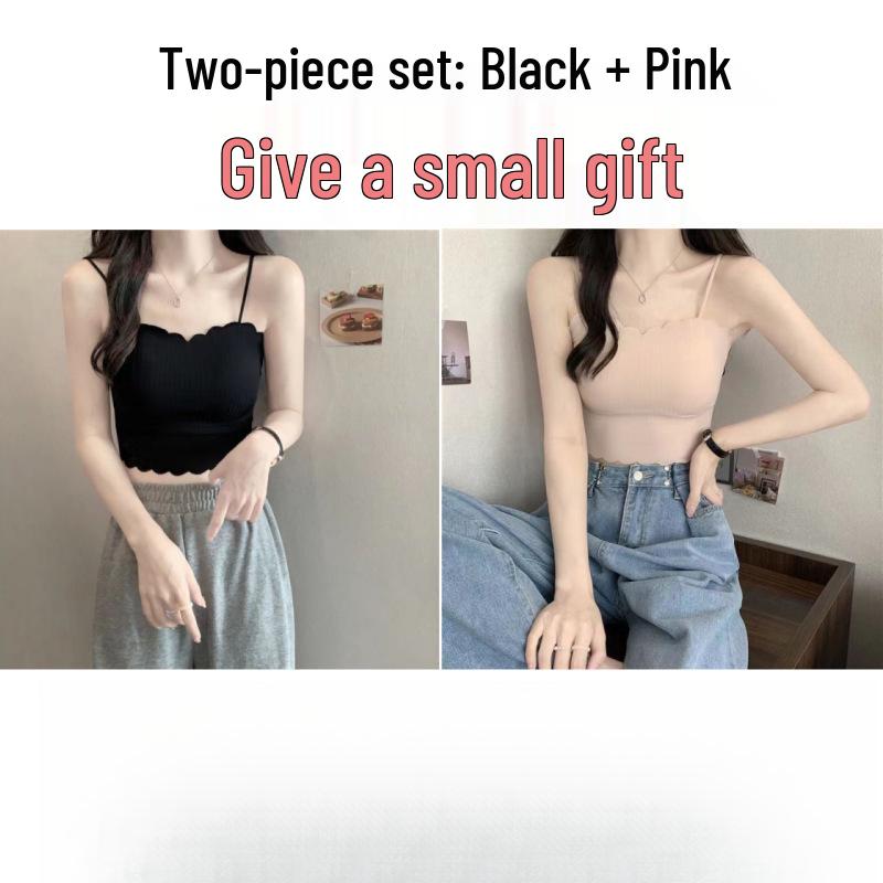 Trägerloses Camisole aus Eis-Seide: Gepolstert, Ohne Bügel, Dünner Stil für Schülerinnen - Perfekte Sommer-Unterwäsche oder Oberbekleidung