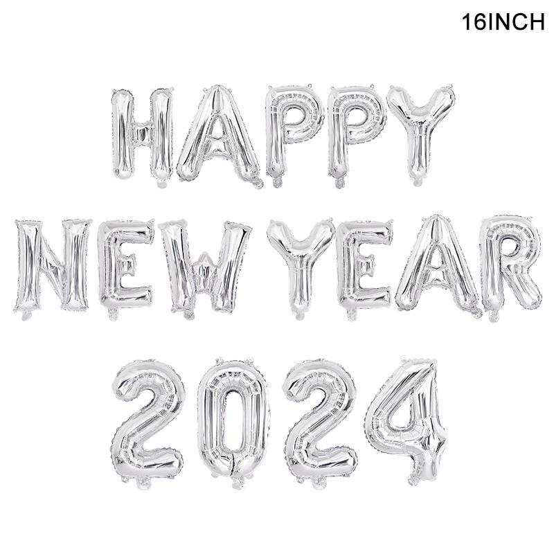 New Year 2024 Number Foil Balloons Happy New Year Eve Party Favors Supplies Garland Photo Props Christmas Decorations Navidad