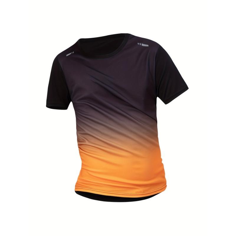 Men's short-sleeved light color round neck top T-shirt breathable quick-drying running fitness training clothes