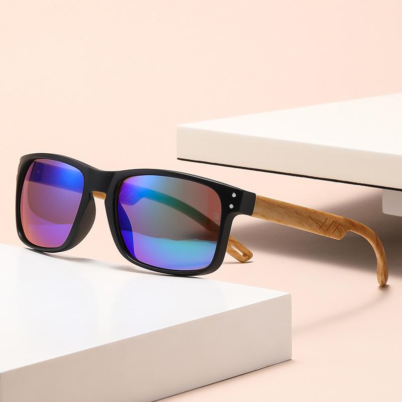 

1PCS Latest Designer sunglasses men women Imitation Wood Sun Glasses UV400 Mirror Lenses Eye Glasses Rectangle Sunglass