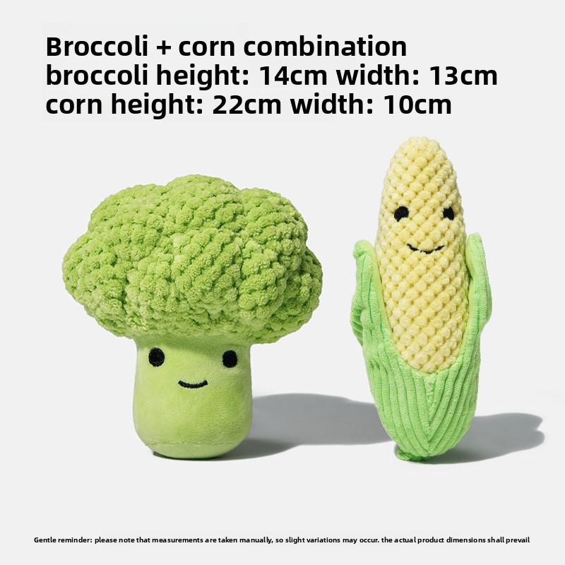 New dog sound toy molar teeth cleaning simulation broccoli plush doll medium-sized dog boredom relief artifact pet products