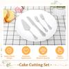 8ks Sada nože na dort, vidličky a servírovací lopatky Nerezová ocel Vynikající sada na krájení svatebního dortu Stříbrná/Zlatá pro svatební a narozeninové potřeby