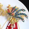 Premium Dragon and Phoenix Wedding Corsage Set for Bride and Groom - Elegant Boutonniere Pins