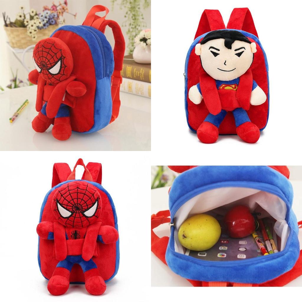 The Avengers Spiderman Captain America Batman Plush Backpack For Kids Durable And Safe