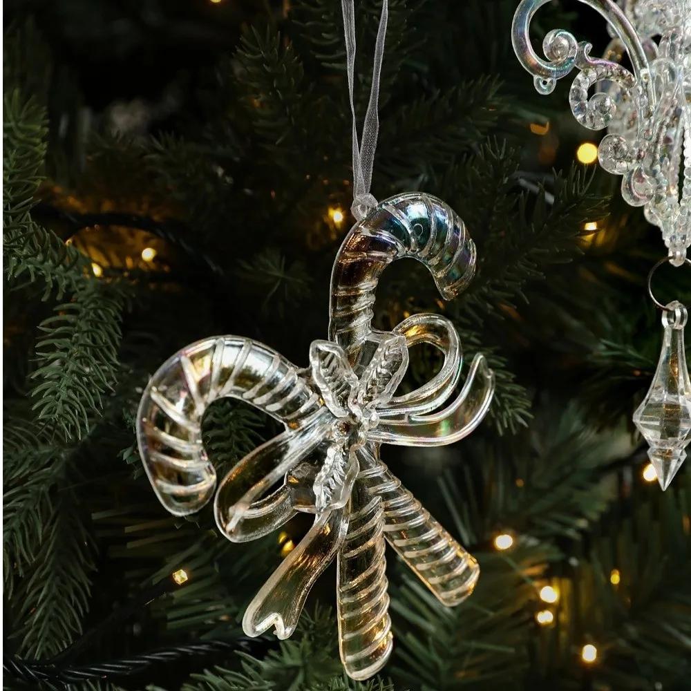 New Transparent Christmas Tree Hanging Ornaments Acrylic Christmas Ornaments Xmas Tree Decorations Xmas Party