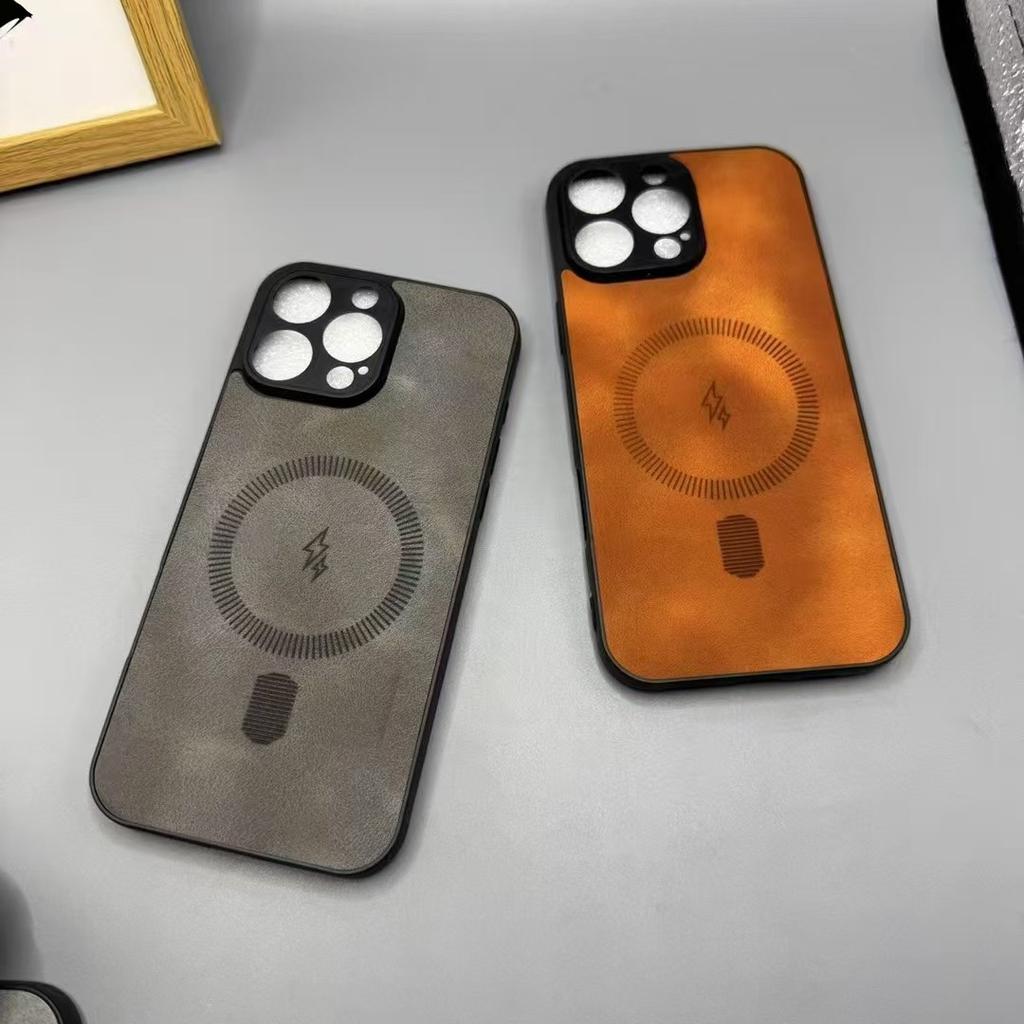 Applicable To IPhone16promax Mobile Phone Case Lightning Magnetic Straight Edge Apple 15/14 Anti-fall Full Cover Protective Case