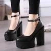 2028 chaussures à talons aiguilles super hauts pour femmes modèle de scène chaussures simples talon épais chaussures de travail chaussures de podium femmes