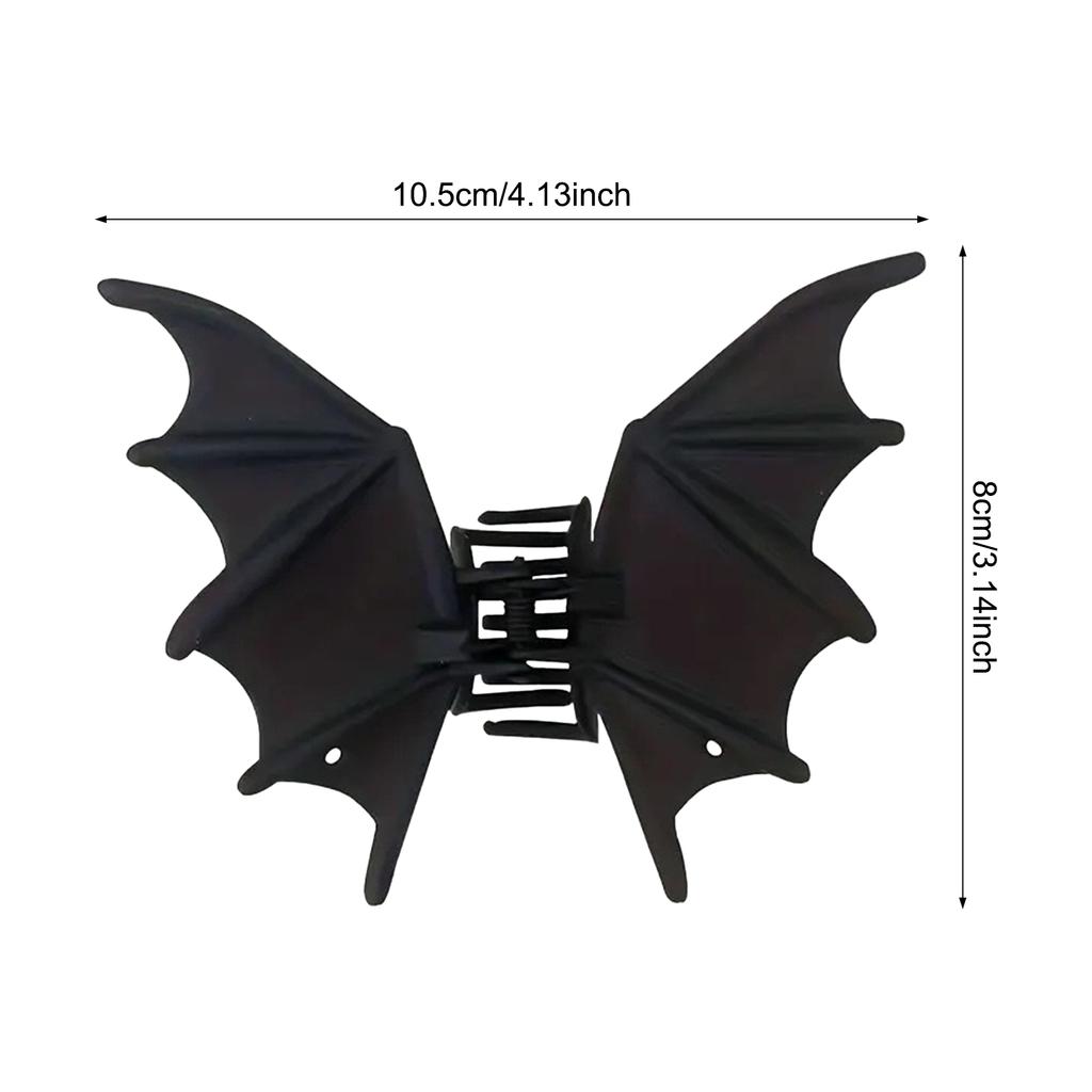Black Bat Hair Claw Clip Non Slip Unique Cute Barrettes Perfect For Halloween Cosplay Parties