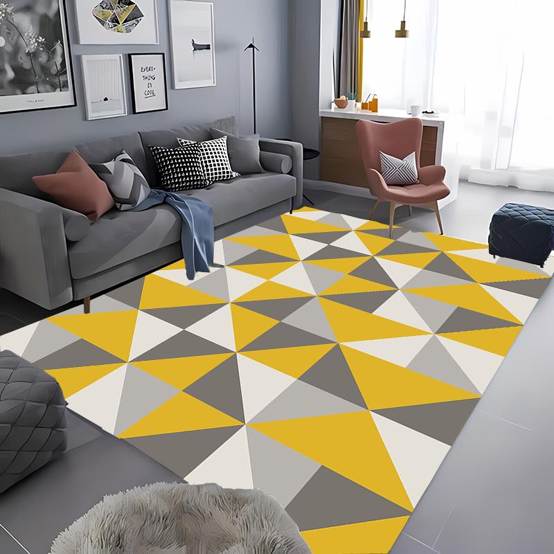 

Creative Geometry Carpet for Living Room Bathroom Non Slip Mat Kitchen Balcony Doormats Bedroom Corridor Entrance Decorative Rug 40x60cm (16x24in)