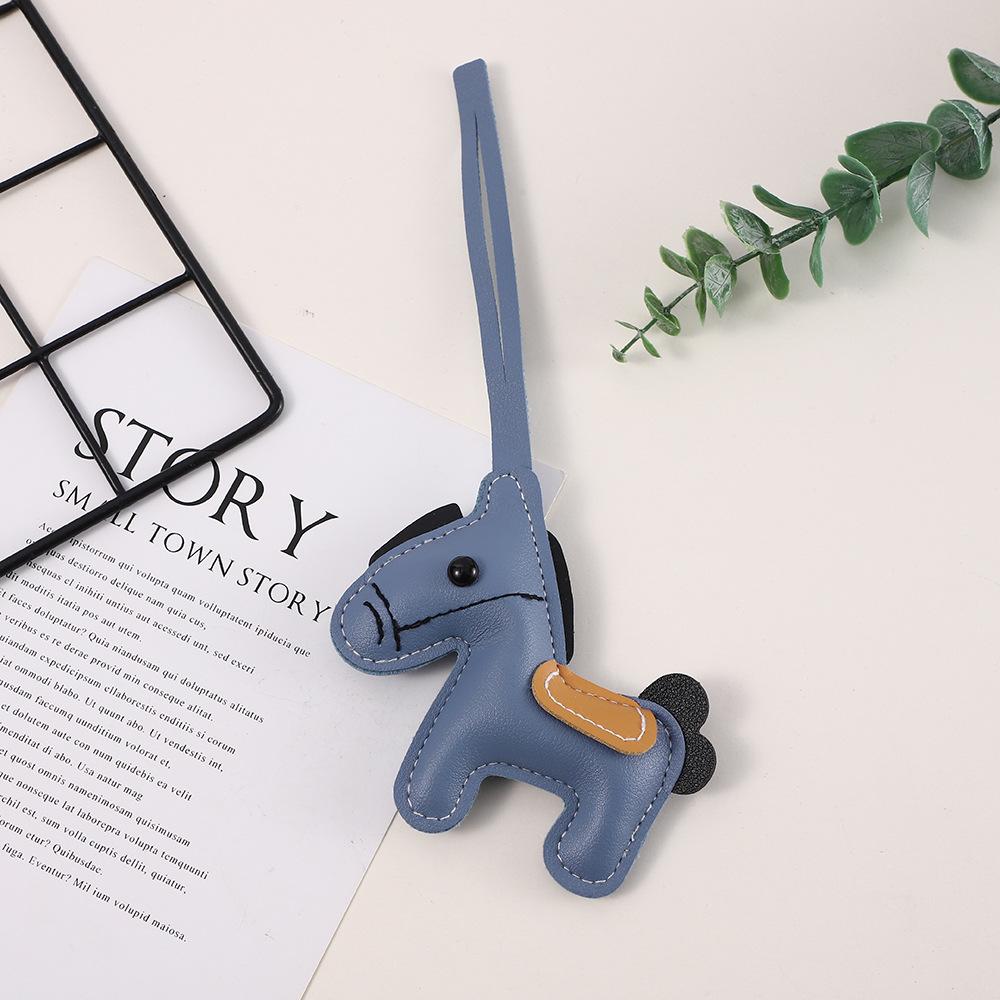 New leather creative simulation pony lanyard luggage clothes keychain bag pendant pendant jewelry accessories