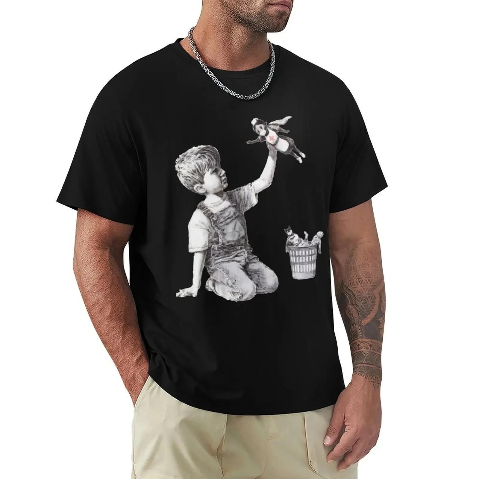 BANKSY Superhero Nurse T-Shirt T-Shirt Anime Tshirt Vintage Anime Shirt Blacks Vintage Graphic Tee Oversized T Shirts for Men Women 4XL