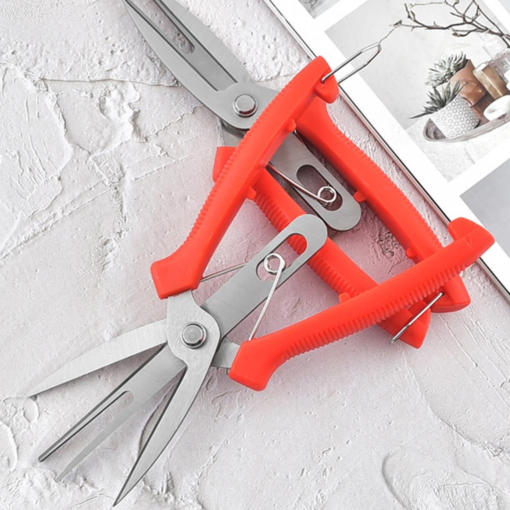Gardening Hand Pruner Garden Scissors Pruning Shears Double Headed Pruning Snips Leaf Trimmer Straight Florist Scissor