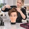 Cosmetology Practice Head Bald Mannequin Head, Male/Female Hair Model, Professional Large Circumference Model for Wig Making, Hat Glasses Display,