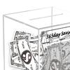 Yousheng Clear Acrylic Money Saving Box Unbreakable Piggy Bank 365 Days Cash Vault Saving Challenge Box Must Break to Open Money Bank to Save 10K