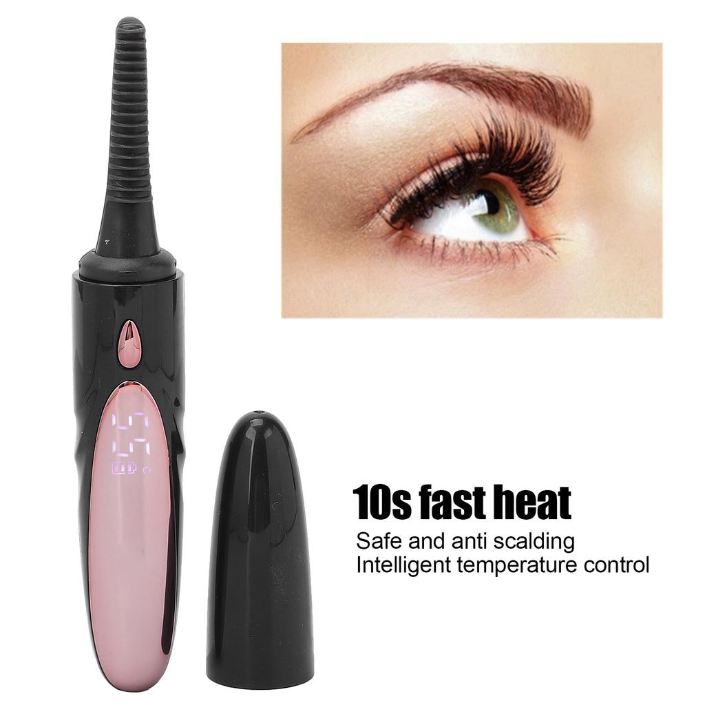 Heated Eyelash    Re able Silicone Brush Head Portable Electric Eyelash    for Women