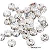 8mm Rhinestones Spacer Beads Rondelle Loose Beads Crystal Bead Spacer for Bracelets and Necklaces In Jewelry Crafts