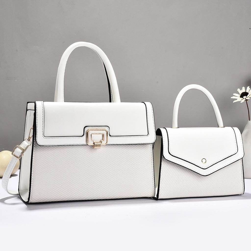 Womens Handbag Set Pu Lock Closure With Inner Pockets For Daily Use
