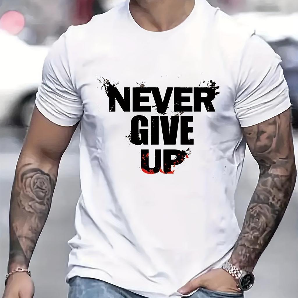 T-shirt Unisex Estiva 100% Cotone alla Moda Casual Sportiva Larga con Stampa Lettere Girocollo a Maniche Corte Top