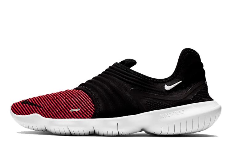 Nike Free Rn Flyknit 3.0  Black Bright Crimson  AQ5707-007 42