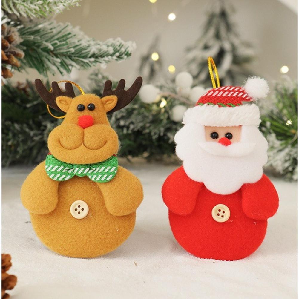 Felt Ornaments Christmas Tree Decoration Convenient Hanging Reindeer Pendant Santa Claus Design Christmas Tree Hanging