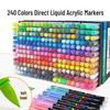 Guangna 8101 Liquid Soft Tip Acrylic Marker - 288 Colors for DIY Graffiti and Body Painting