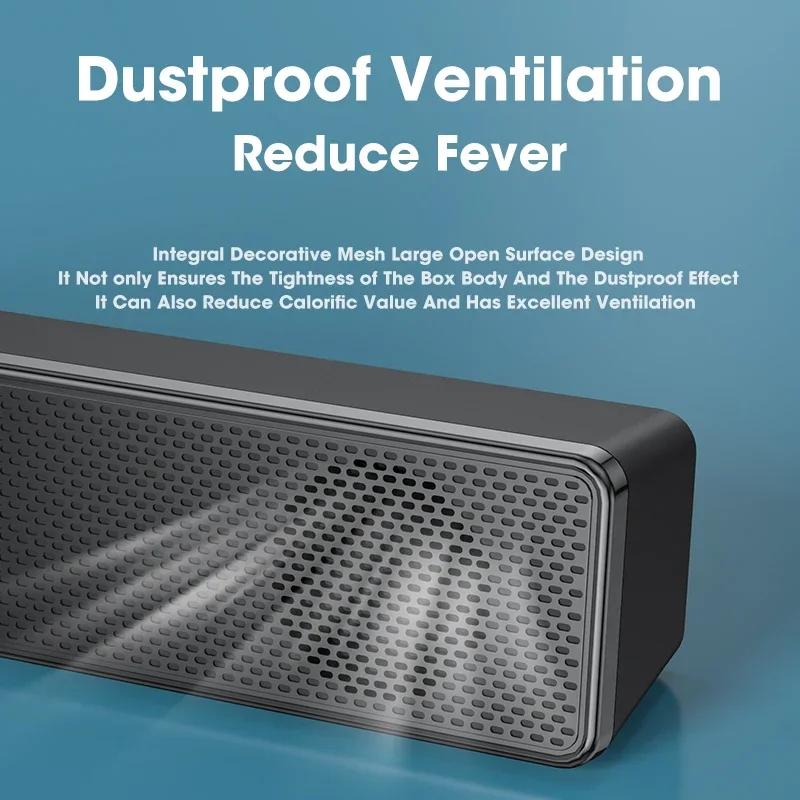 4D Surround Soundbar Bluetooth 5.0 Home Theater Stereo Subwoofer Wired Wireless Speaker for PC Laptop Computer Gaming Movies