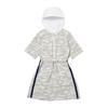 Blue Dot Hooded Short Sleeve Camo Dress_Lg