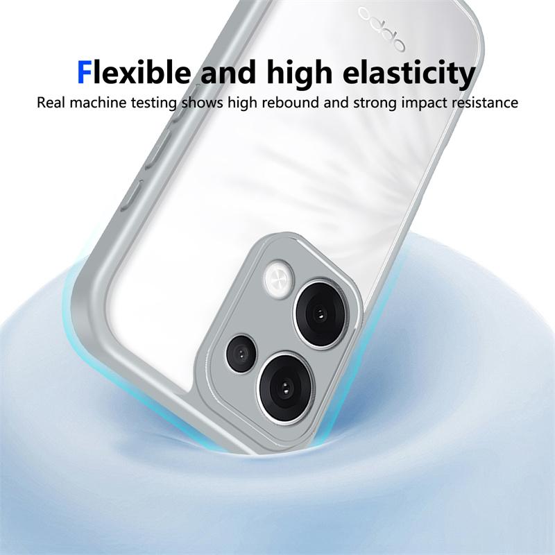 Oppo Reno13 5G CPH2689 Case Plating Silicone Bumper Shockproof Clear Back Cover Matte Hard Phone Case for Oppo Reno 13 Reno13 5G