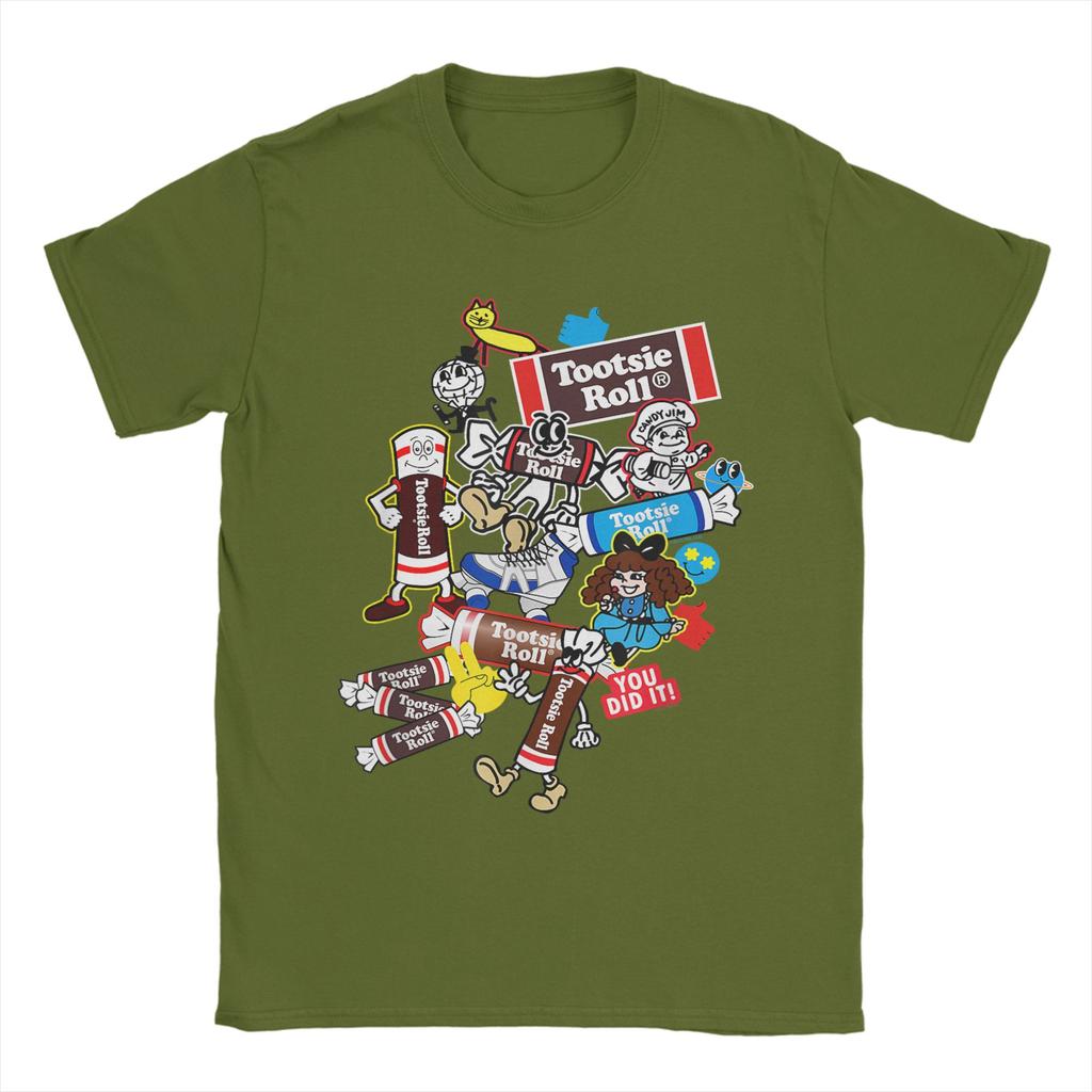 Tootsie Roll History of Tootsie Rolls Stickers Candy T Shirt Summer Cotton T-Shirts For Men's Casual Tshirt Short Sleeve Tops