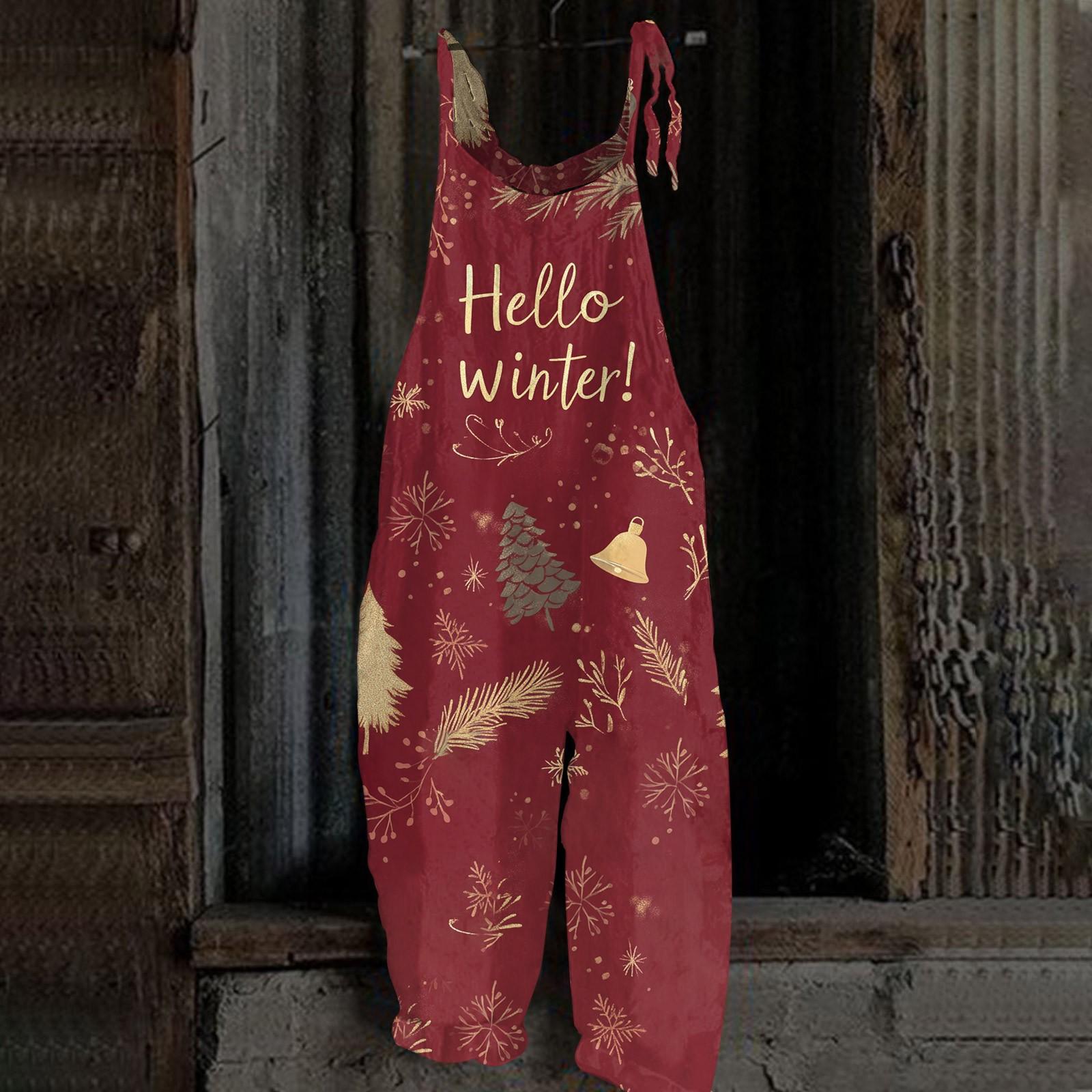 Женский комбинезон с рождественским принтом — фото 3
