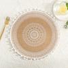 Nordic Style Simple Hand Woven Jute Placemat Plate Mat Retro Restaurant Cotton Linen Decorative Mat Shooting Prop Vase Mat YLE447
