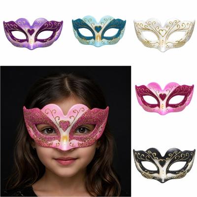 Letvægts Børnefestmaske Flere Farver Maskerade Maske Festlig Børnekostume Maske Fest