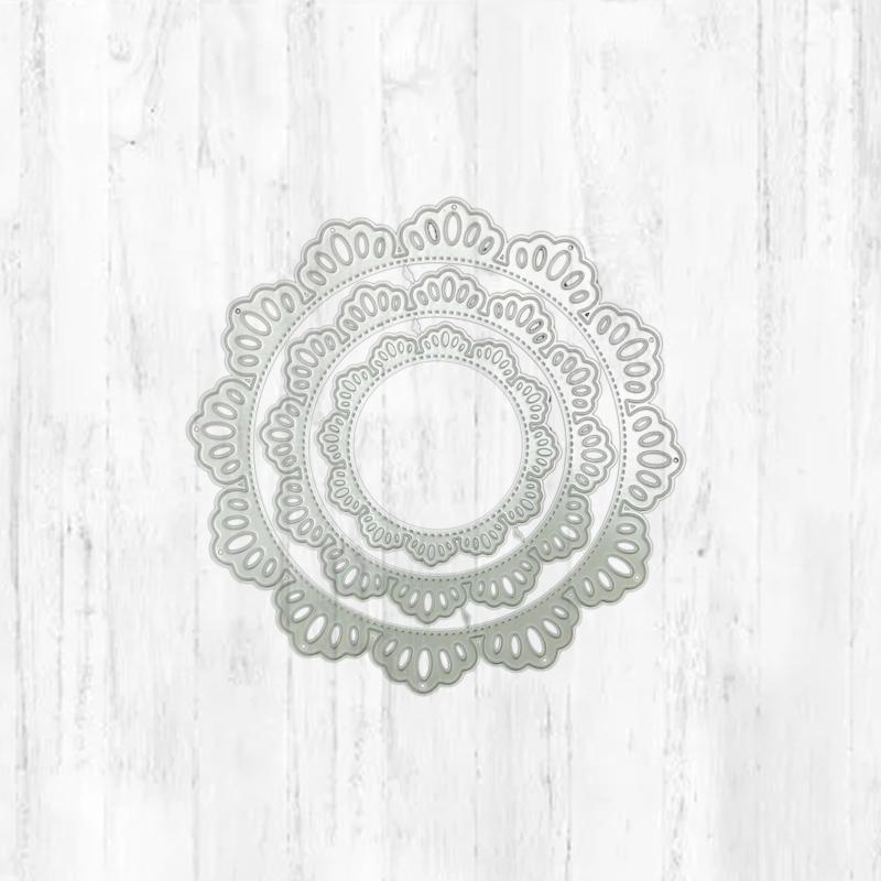 Multi-layer Circle Die Cuts Nesting Circle Cutting Dies Embossing Templates for Gift Card Making Scrapbooking DIY Crafts