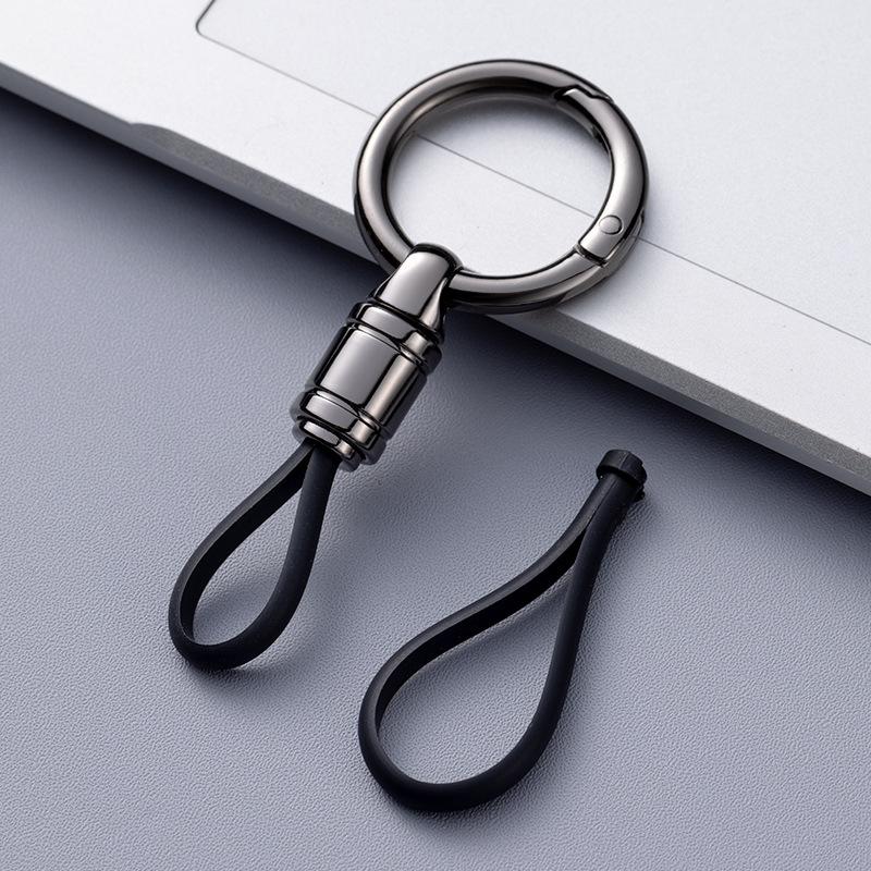 Car Key Chain Pendant Metal Simple Key Chain Men's Waist Hanging Buckle Ring Pendant High-end Business Anti-lost Key Chain