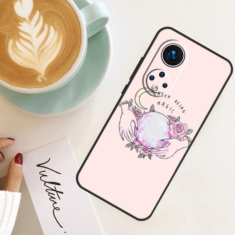 Pink Cat Skull Sorceress Witch For Honor Magic 8 Pro 7 6 5 Lite Case For Honor 400 200 50 70 90 X8c X9a X9b X9c X9d Win RT