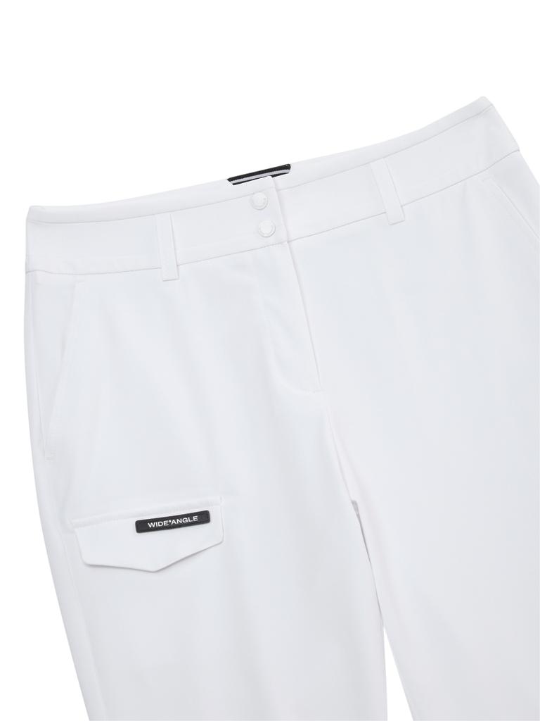 WIDEANGLE Co High Stretch Tapered Pants L_White