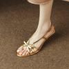 Fashion 2024 Summer Women Shoes Leather Open Toe Thin Heel Women Sandals Sexy Shoes for Women Ankle Strap High Heel Shoes