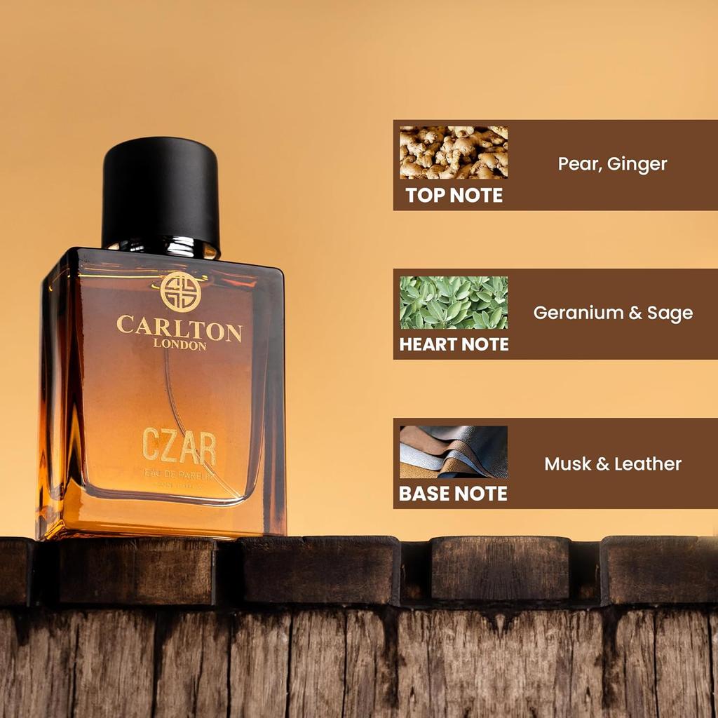 Carlton London Czar Men EDP Perfume - 50ml II Best Gift Set for Dad Husband and Boys