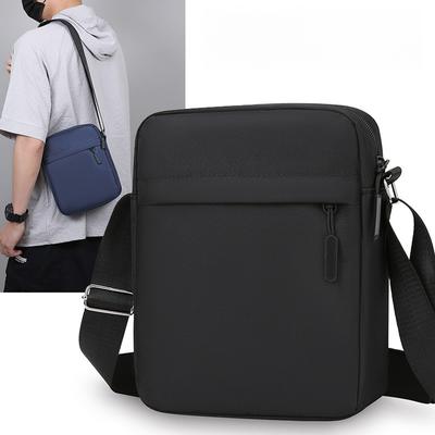 Borsa a tracolla unisex – Borsa a spalla compatta e leggera con tasca per telefono per uomo e donna
