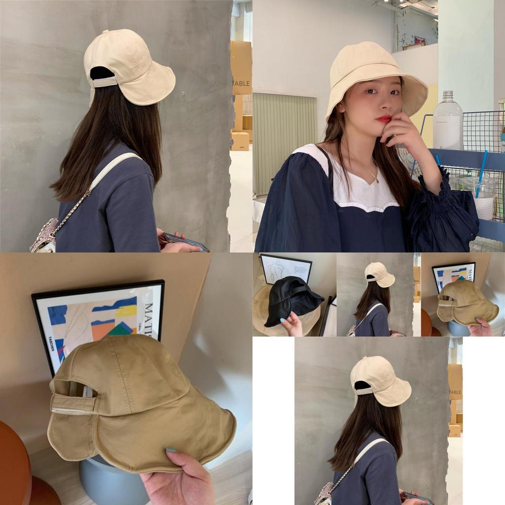 Stylish Korean Cute Youthful Round Dome Summer Sun Protection Breathable Adjustable Cotton Fisherman Hat For Women
