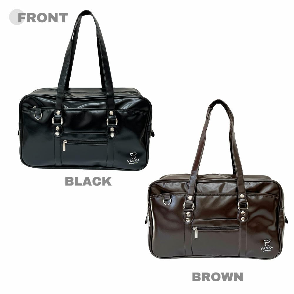 VASKA by moz School Bag for Women, Synthetic Leather, for Commuting, Students, and Entrance Ceremonies, Brown, by VASKA by moz