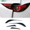 Carbon Fiber ABS Rear Tail Light Eyebrow Cover Trim For Mazda CX-5 CX5 2018-