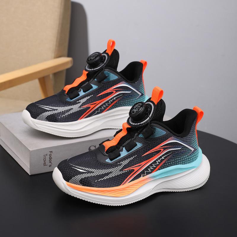 2026 summer new casual children's sneakers mesh breathable knob medium and large children's and girls' shoes