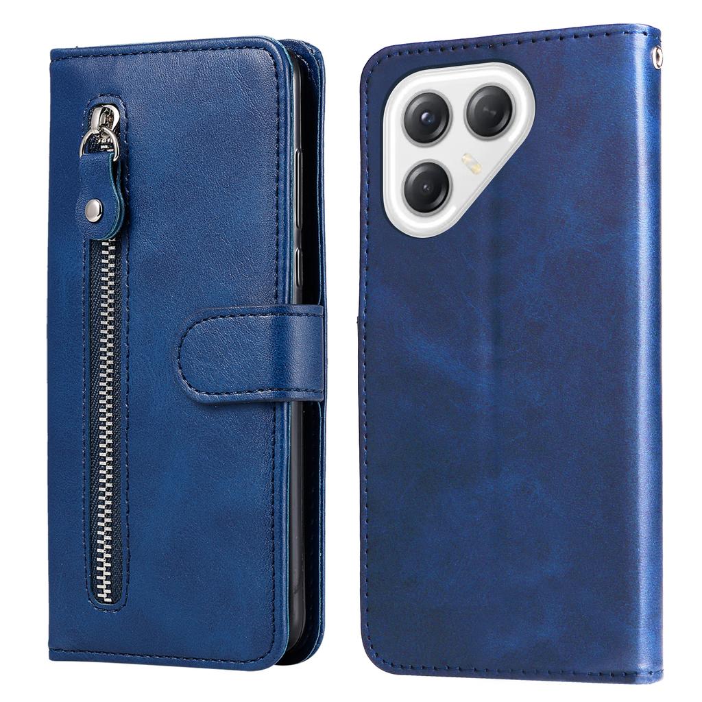 For TECNO Pova 7 Ultra 5G PU Leather Cases with Zipper Pocket Wallet Phone Cover Stand