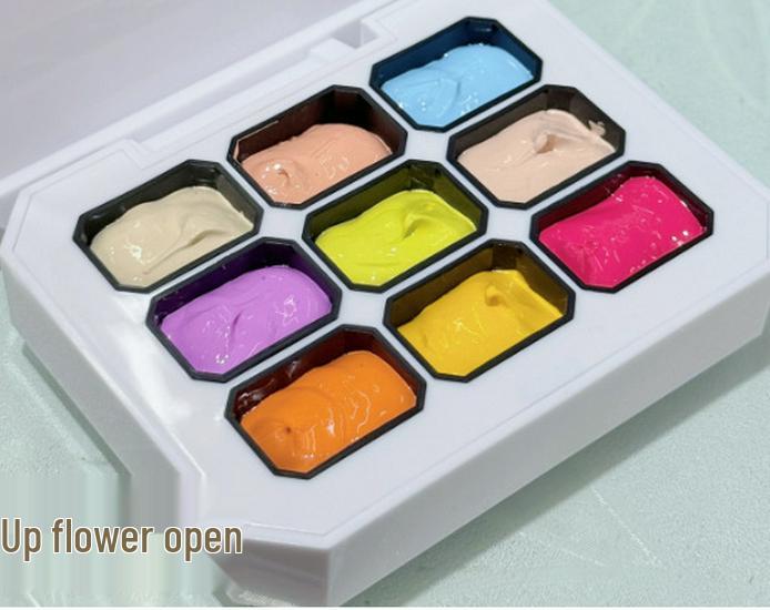 Nuovo Gel Pat Pat: Nove Griglie Nail Art Colore Solido Pittura Blush 2024 - Sfumato Saturo Gradiente, Non Richiede Lavaggio